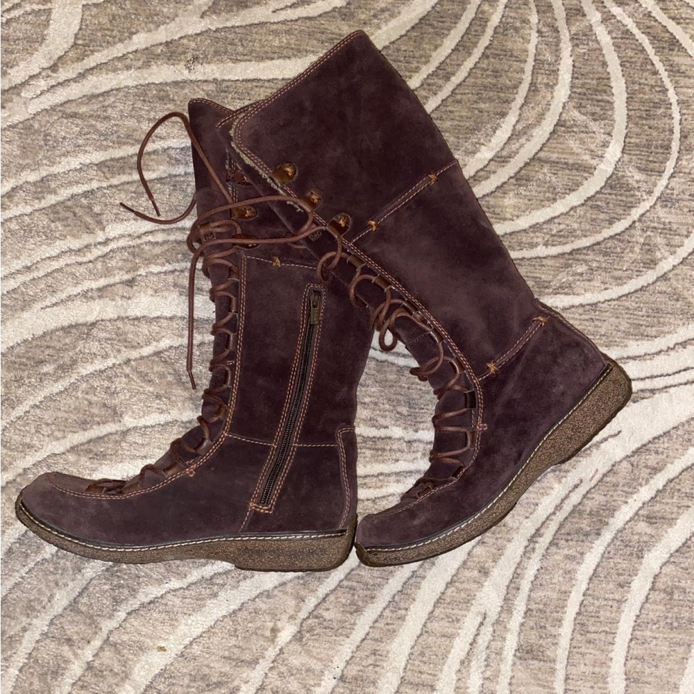 Timberland Dark Brown Lace-Up Boots 8.5